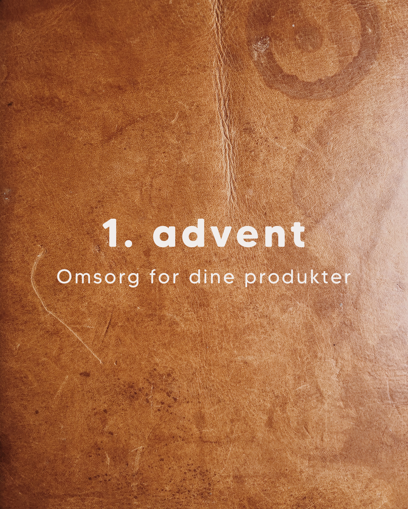 1. advent - læderpleje