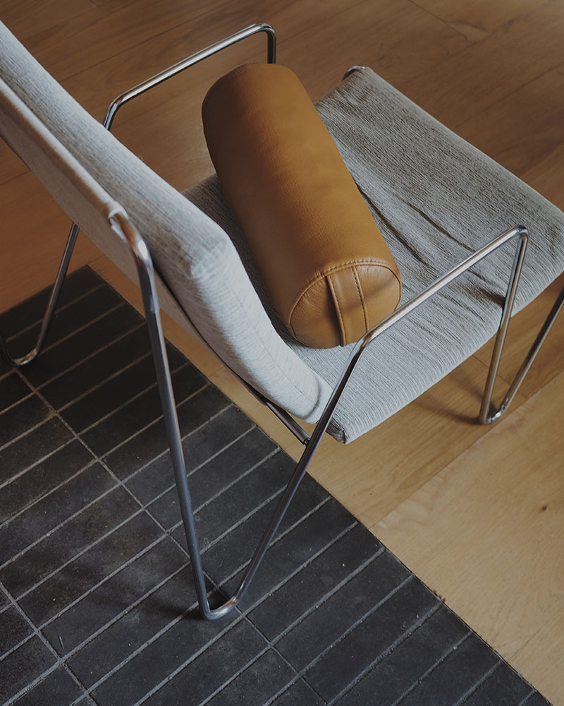 Rund laederpude - nakkepude